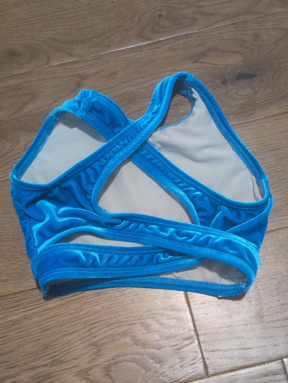 Kandi Kouture Bra Top Blue Velvet Child's Medium Cm